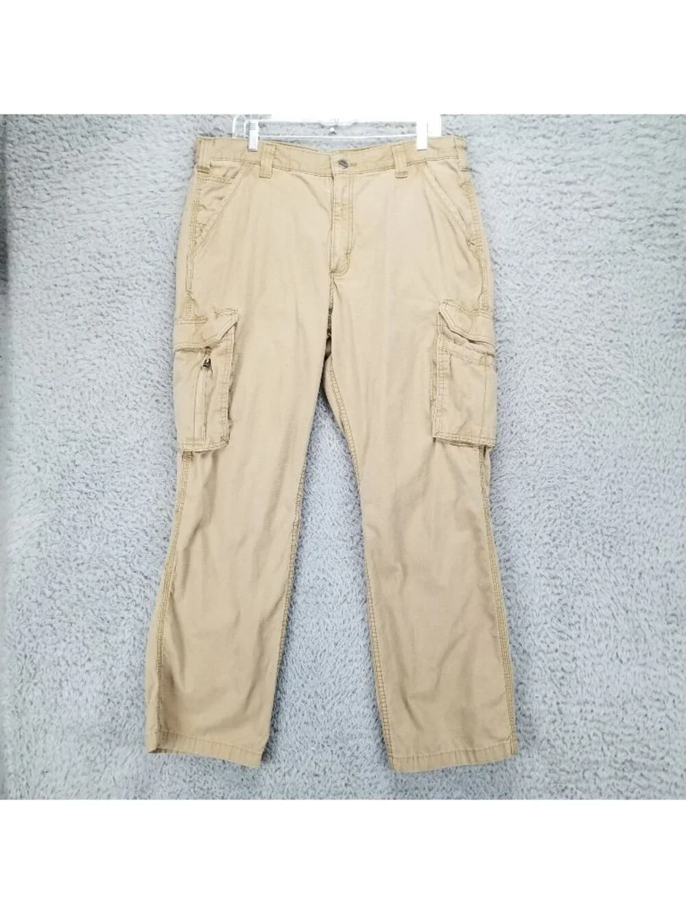 Carhartt Pants Mens 36x32 Tan 100% Cotton Mid Rise Relaxed Fit